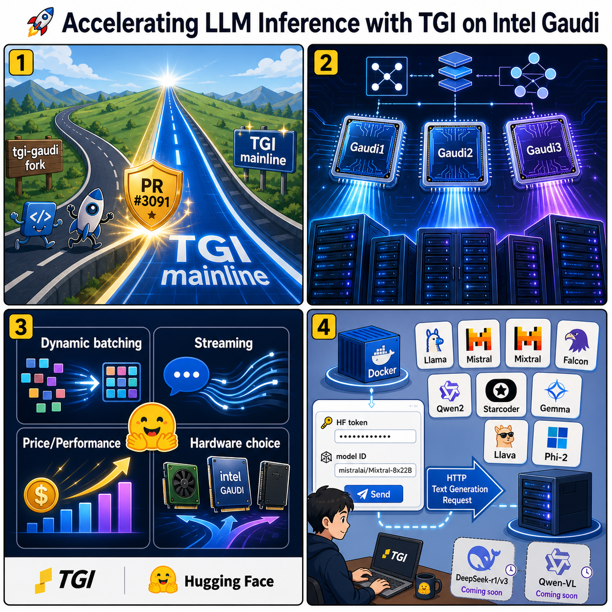 🚀 Accelerating LLM Inference with TGI on Intel Gaudi 내용을 설명하는 본문 이미지