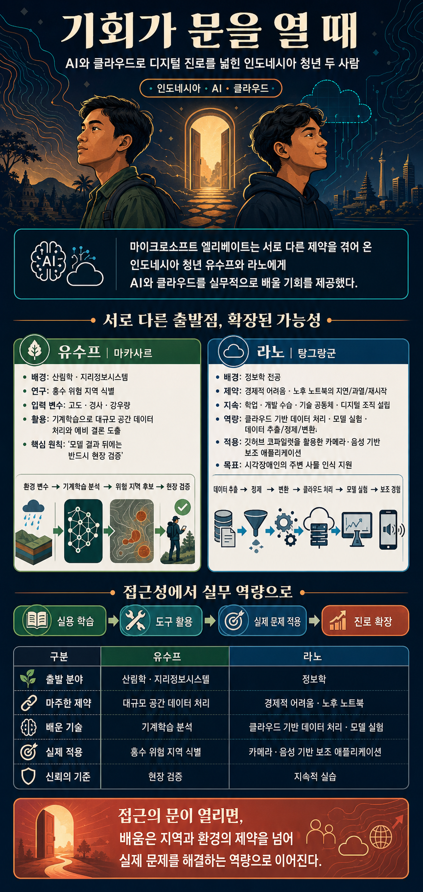 When Access Opens Doors: How Two Young Indonesians Are Building Digital Careers Through AI and Cloud - Source Asia 내용을 설명하는 본문 이미지