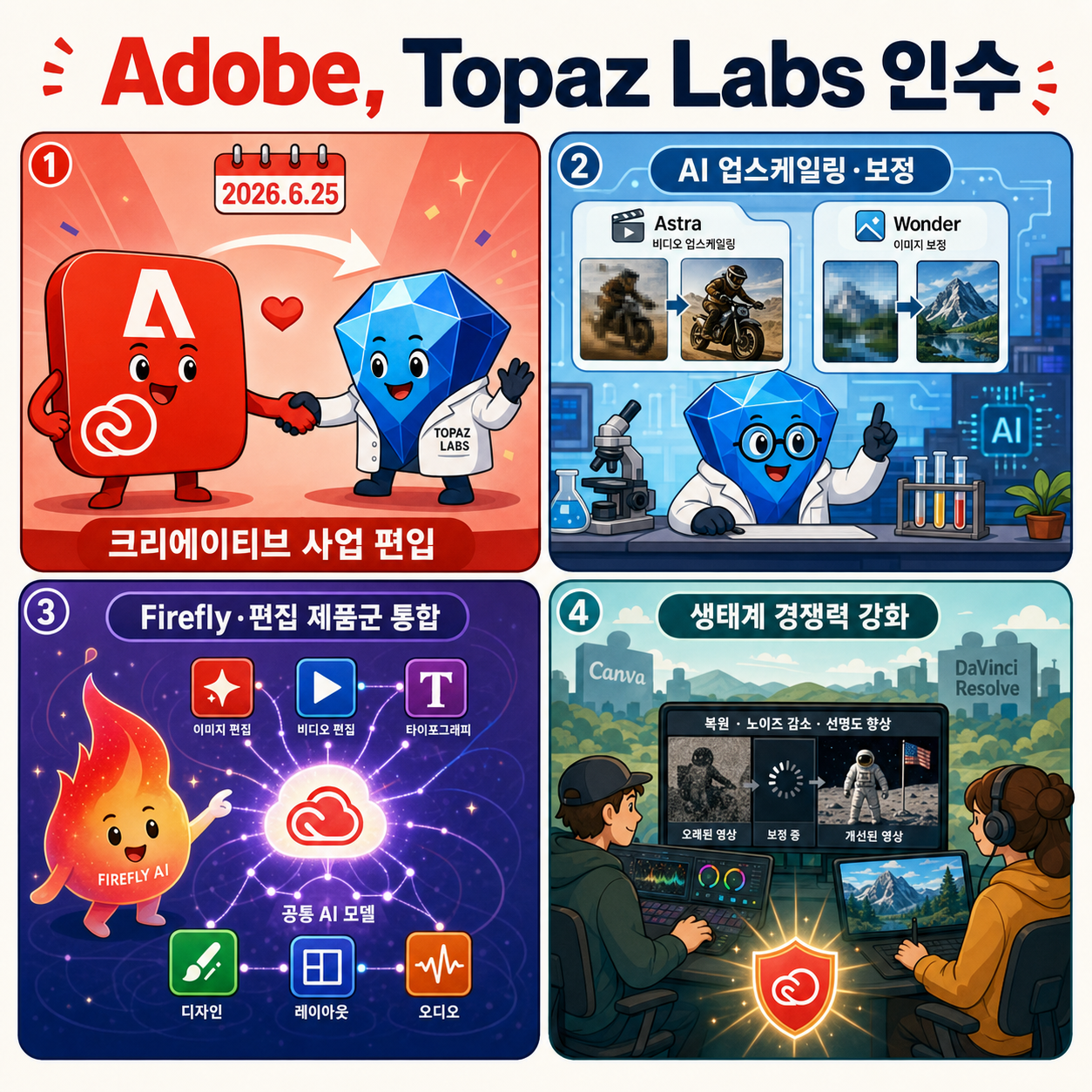 Adobe acquires image and video enhancement tool maker Topaz Labs 내용을 설명하는 본문 이미지