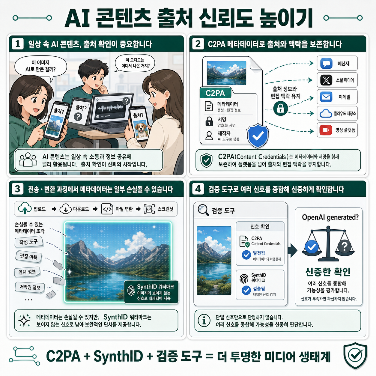 Advancing content provenance for a safer, more transparent AI ecosystem 내용을 설명하는 본문 이미지