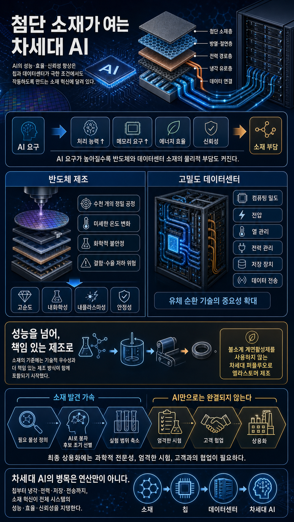 Advancing next-gen AI with materials science innovation 내용을 설명하는 본문 이미지