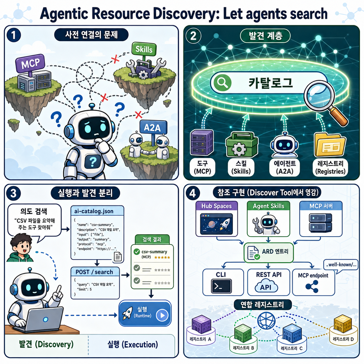 Agentic Resource Discovery: Let agents search 내용을 설명하는 본문 이미지