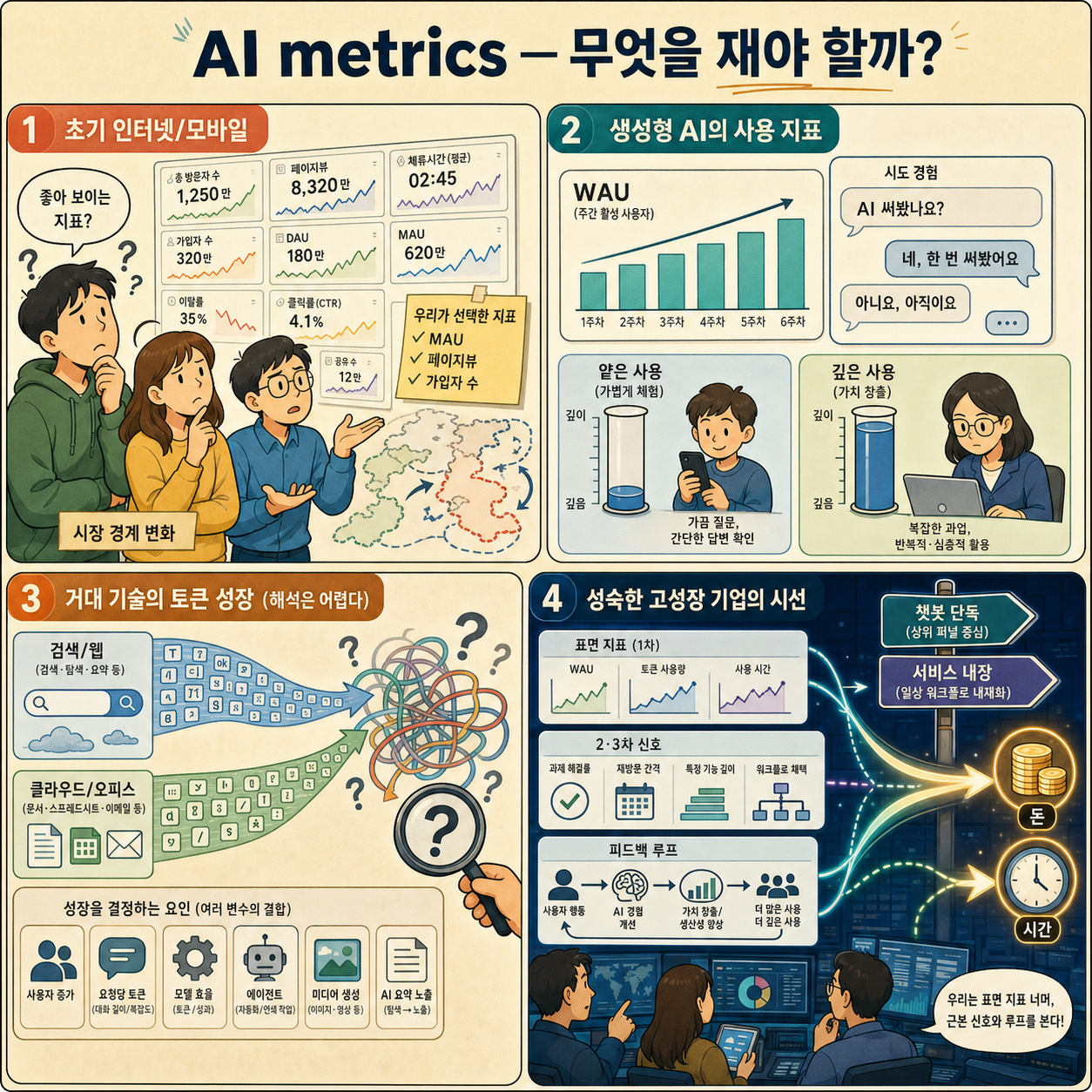 AI metrics — Benedict Evans 내용을 설명하는 본문 이미지