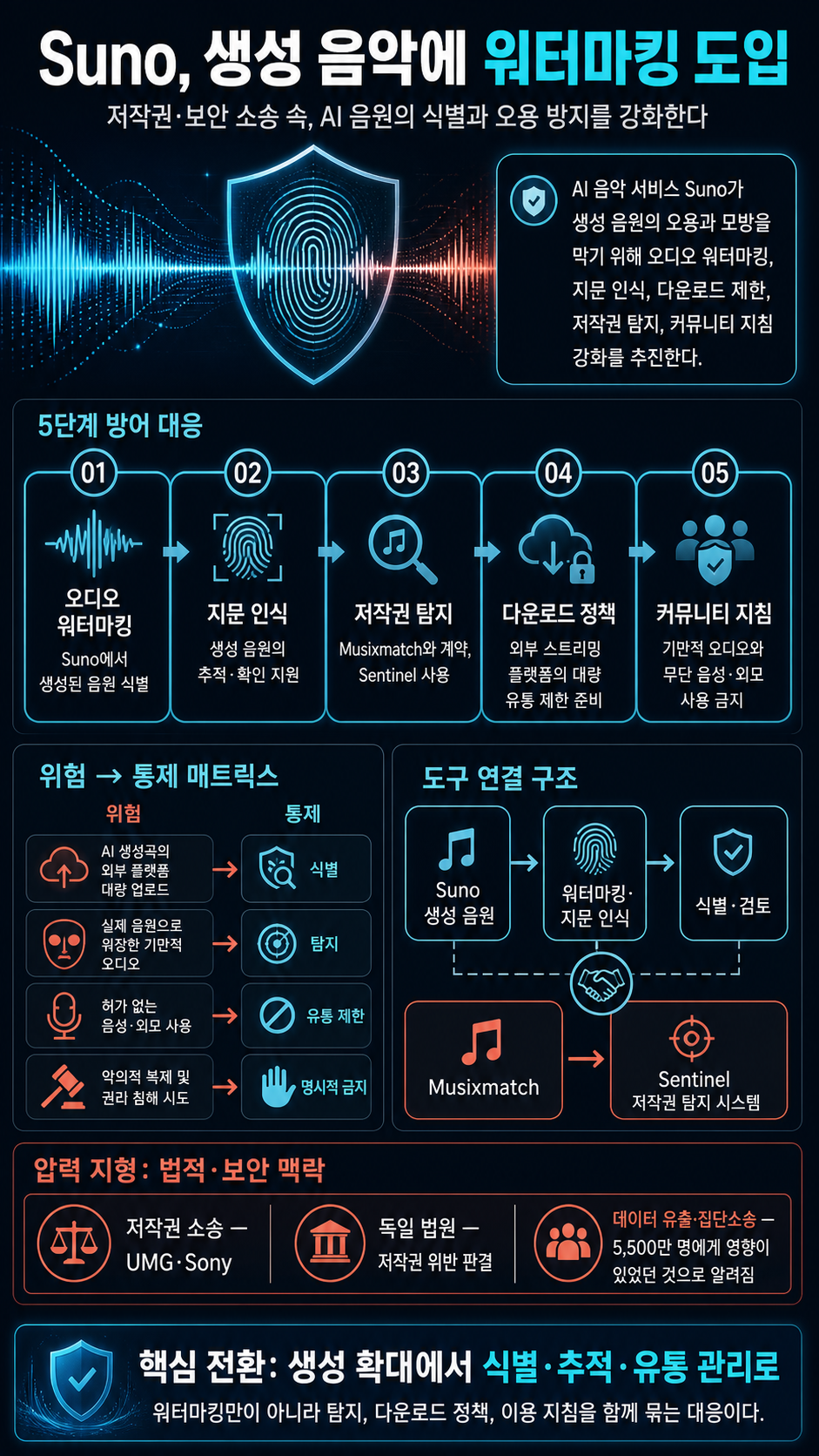 Amid legal battles, Suno says it will start watermarking songs 내용을 설명하는 본문 이미지