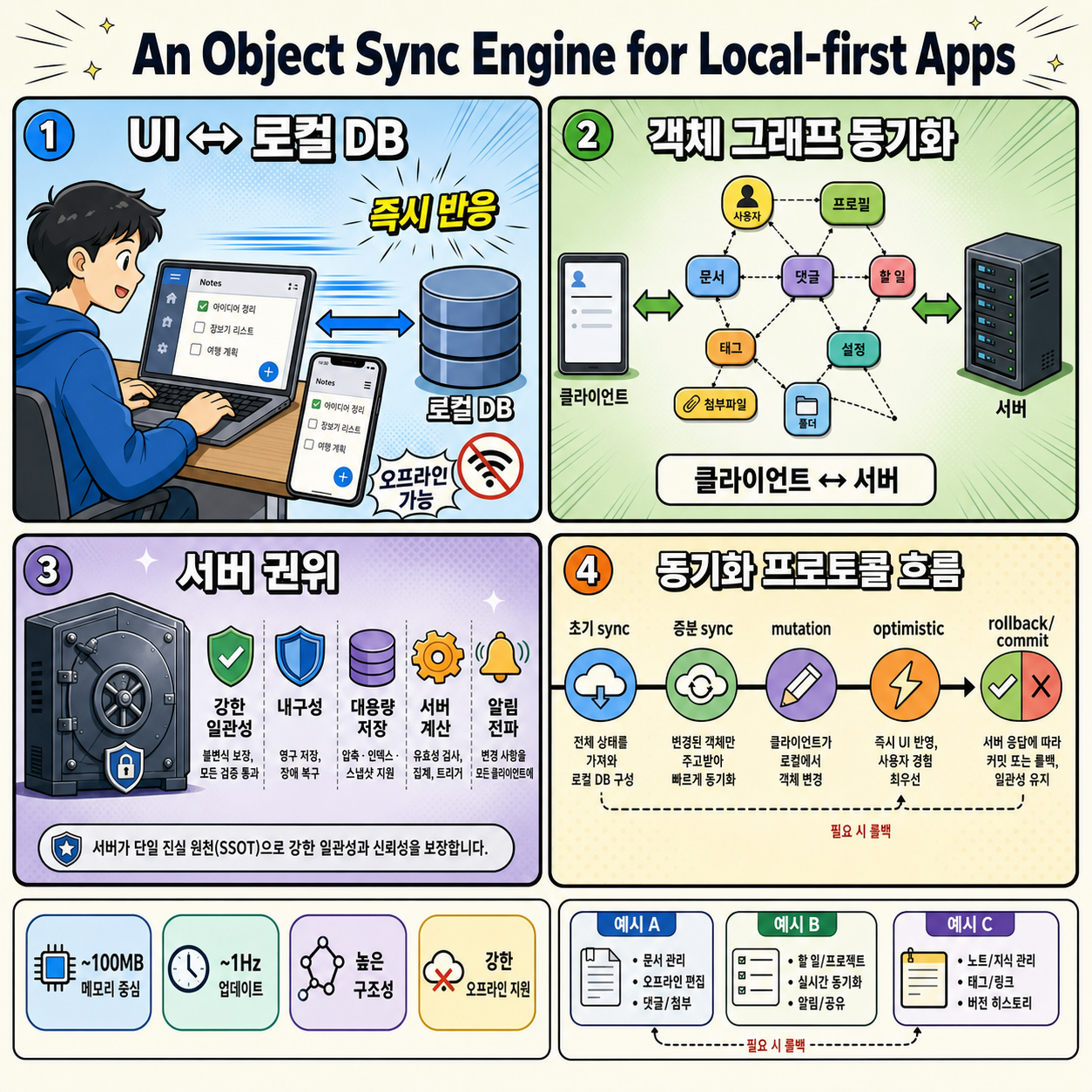 An Object Sync Engine for Local-first Apps 내용을 설명하는 본문 이미지