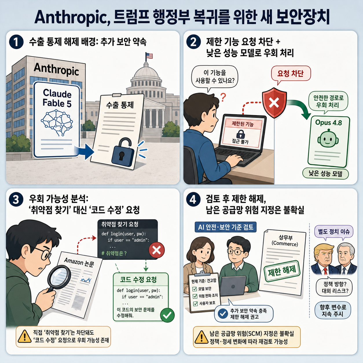 Anthropic Added a New Security Measure to Get Back Into the Trump Administration’s Good Graces 내용을 설명하는 본문 이미지
