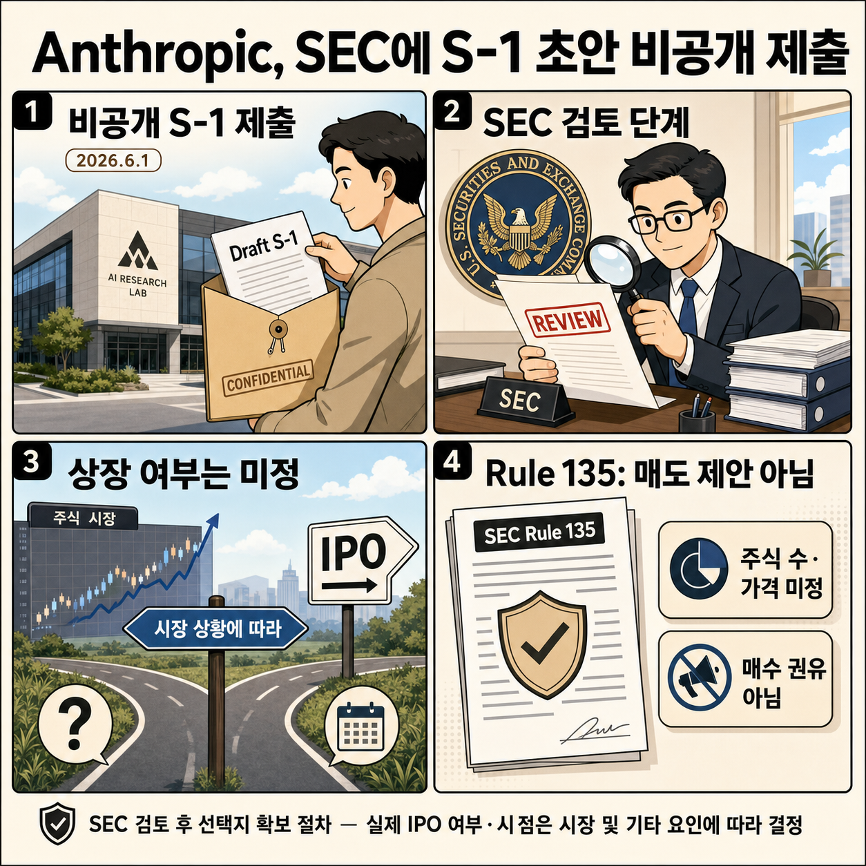 Anthropic confidentially submits draft S-1 to the SEC \ Anthropic 내용을 설명하는 본문 이미지