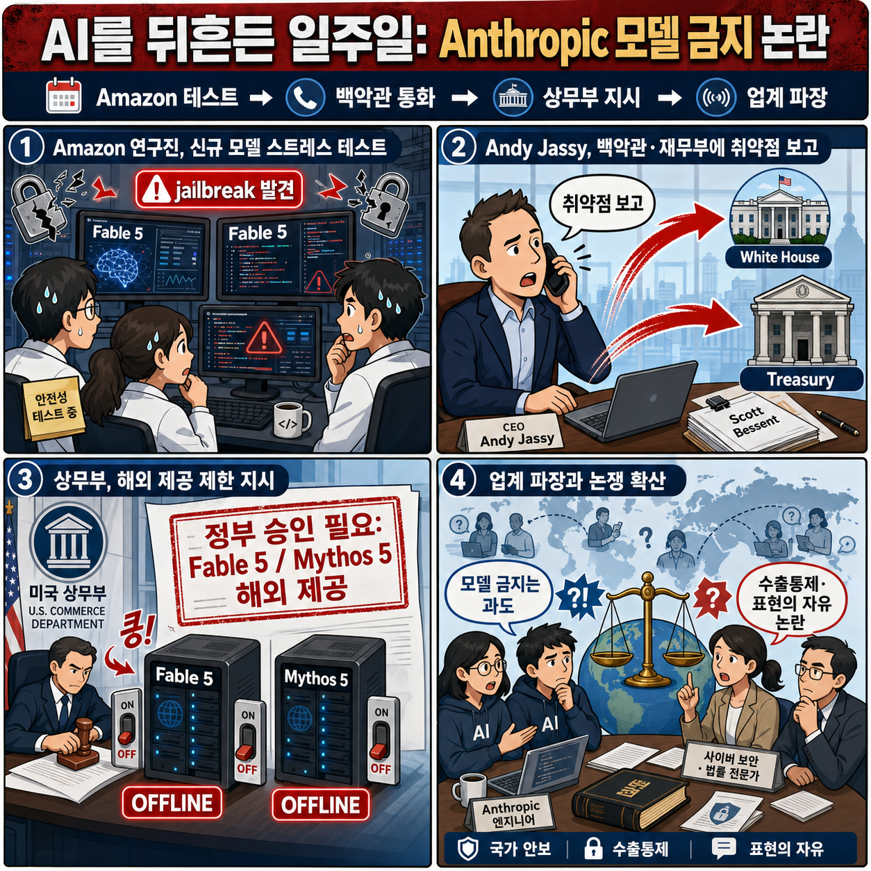 The week that changed AI: Inside Trump's Anthropic crackdown, and how a phone call from Amazon CEO Andy Jassy triggered the chaos 내용을 설명하는 본문 이미지