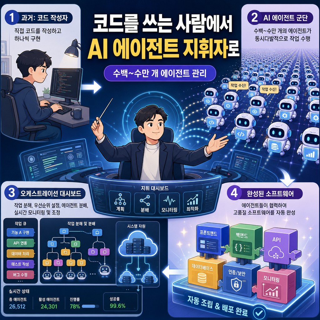 Anthropic’s Claude Code creator says there are days he manages tens of thousands of AI agents at once 내용을 설명하는 본문 이미지