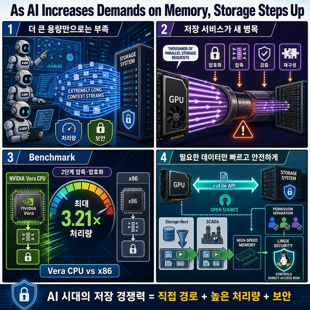 As AI Increases Demands on Memory, Storage Steps Up 내용을 설명하는 본문 이미지