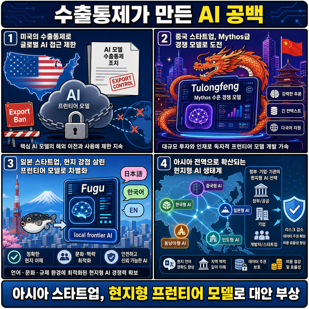 Asian AI startups launch Mythos-like models as Anthropic's export ban drags on 내용을 설명하는 본문 이미지