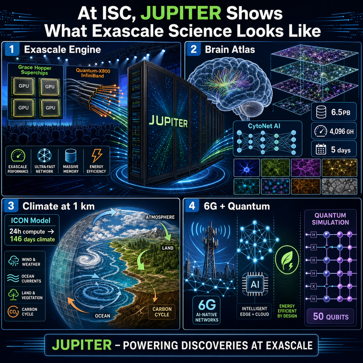 At ISC, JUPITER Shows What Exascale Science Looks Like 내용을 설명하는 본문 이미지