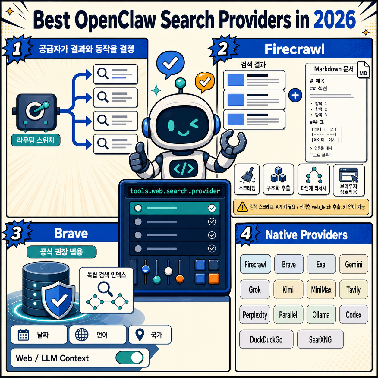Best OpenClaw Search Providers in 2026 내용을 설명하는 본문 이미지