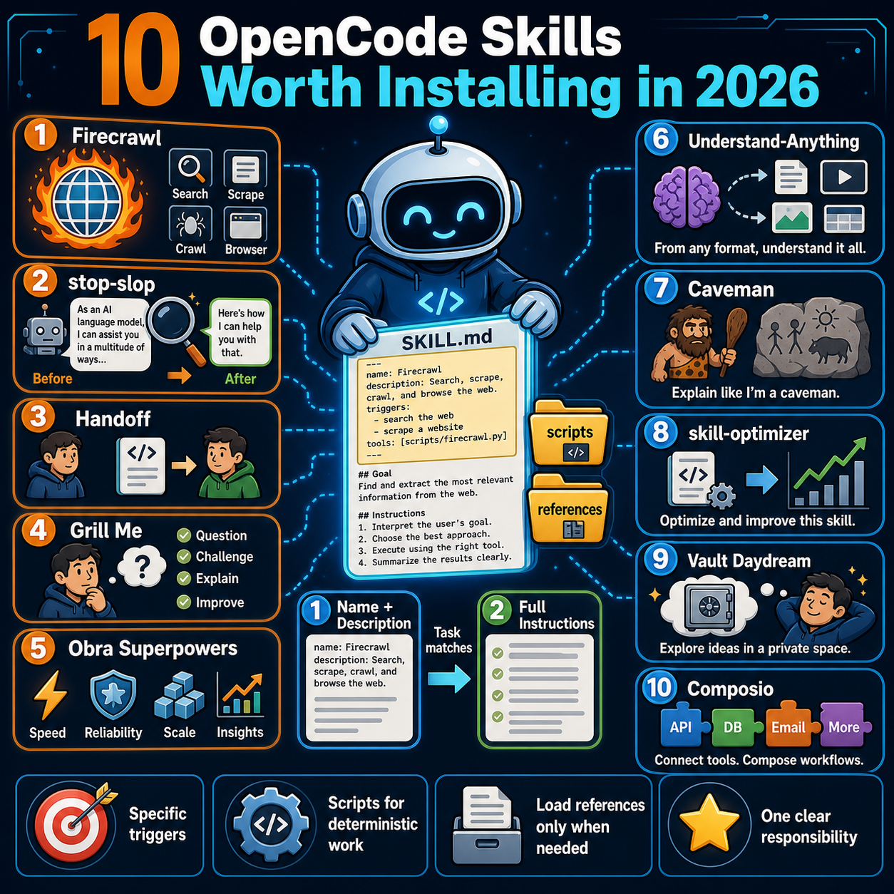 10 OpenCode Skills Worth Installing in 2026 내용을 설명하는 본문 이미지