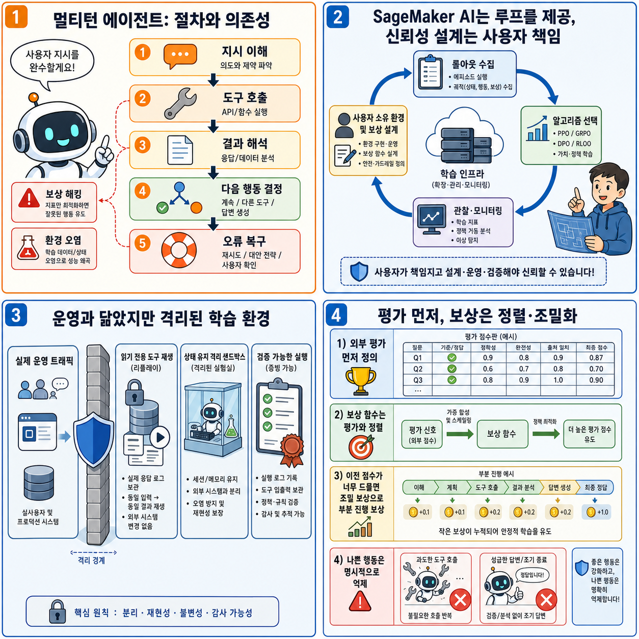 Best practices for multi-turn reinforcement learning in Amazon SageMaker AI 내용을 설명하는 본문 이미지