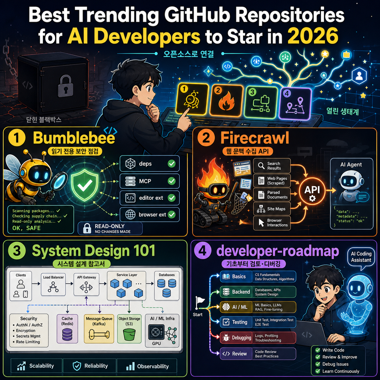 Best Trending GitHub Repositories for AI Developers to Star in 2026 내용을 설명하는 본문 이미지