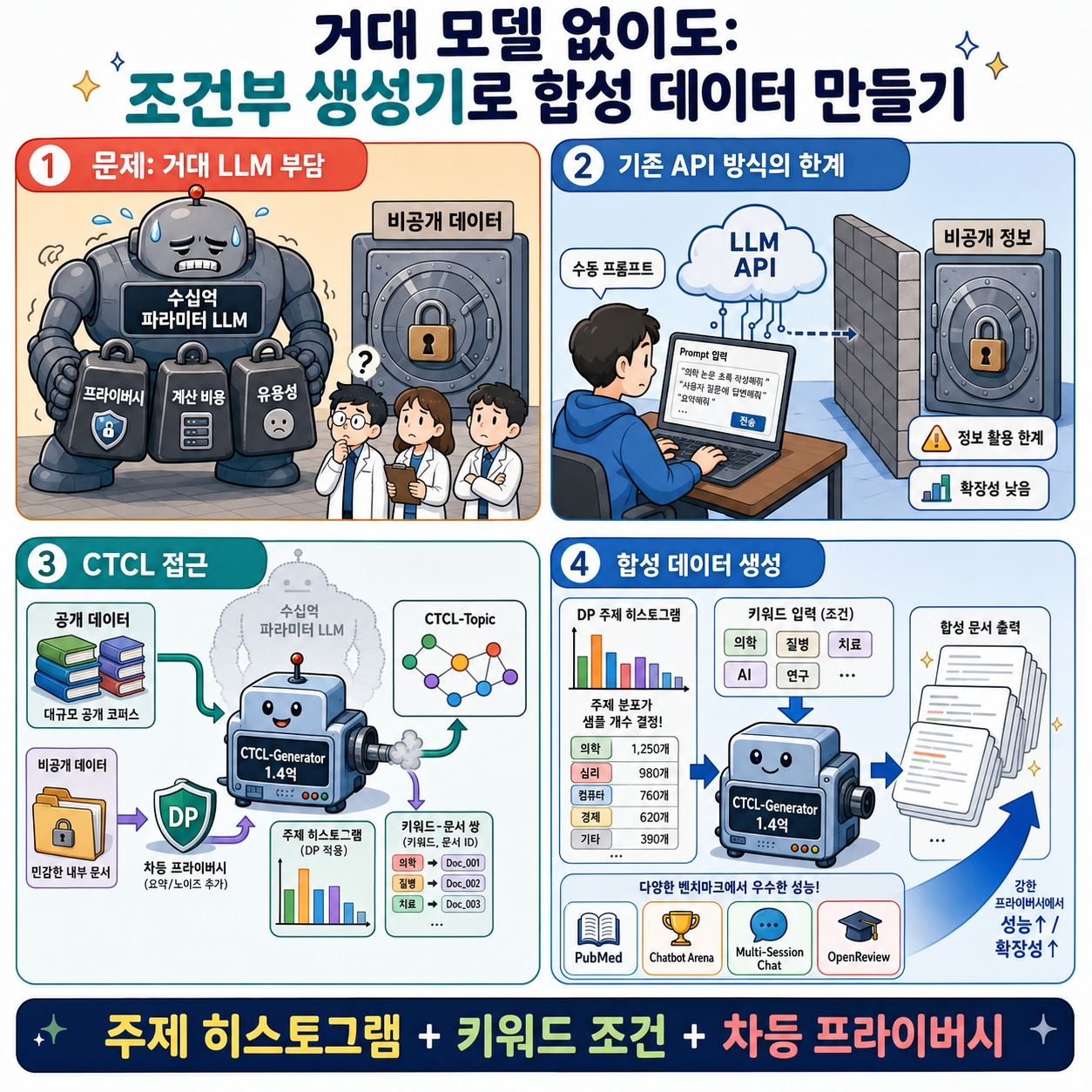Beyond billion-parameter burdens: Unlocking data synthesis with a conditional generator 내용을 설명하는 본문 이미지