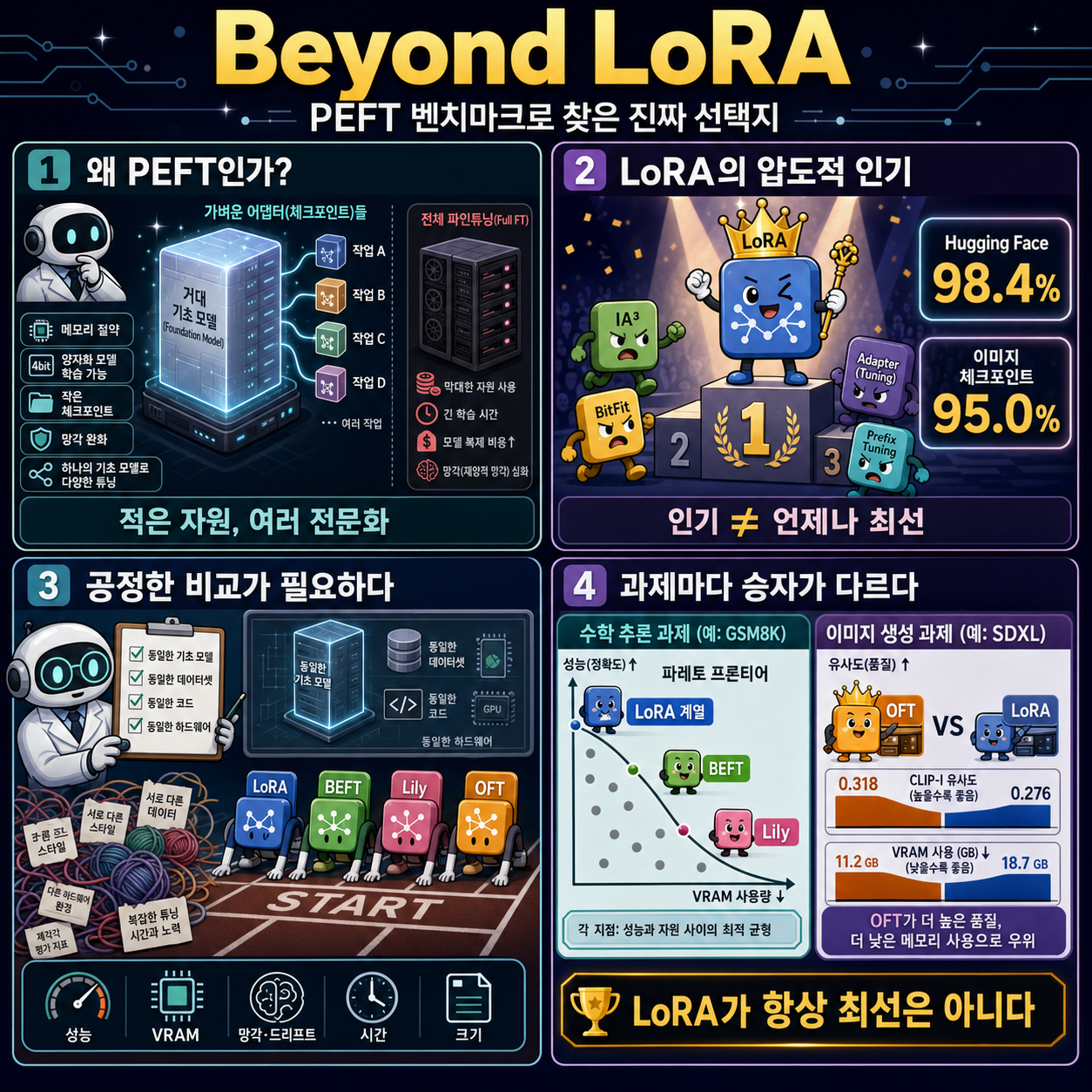 Beyond LoRA: Can you beat the most popular fine-tuning technique? 내용을 설명하는 본문 이미지