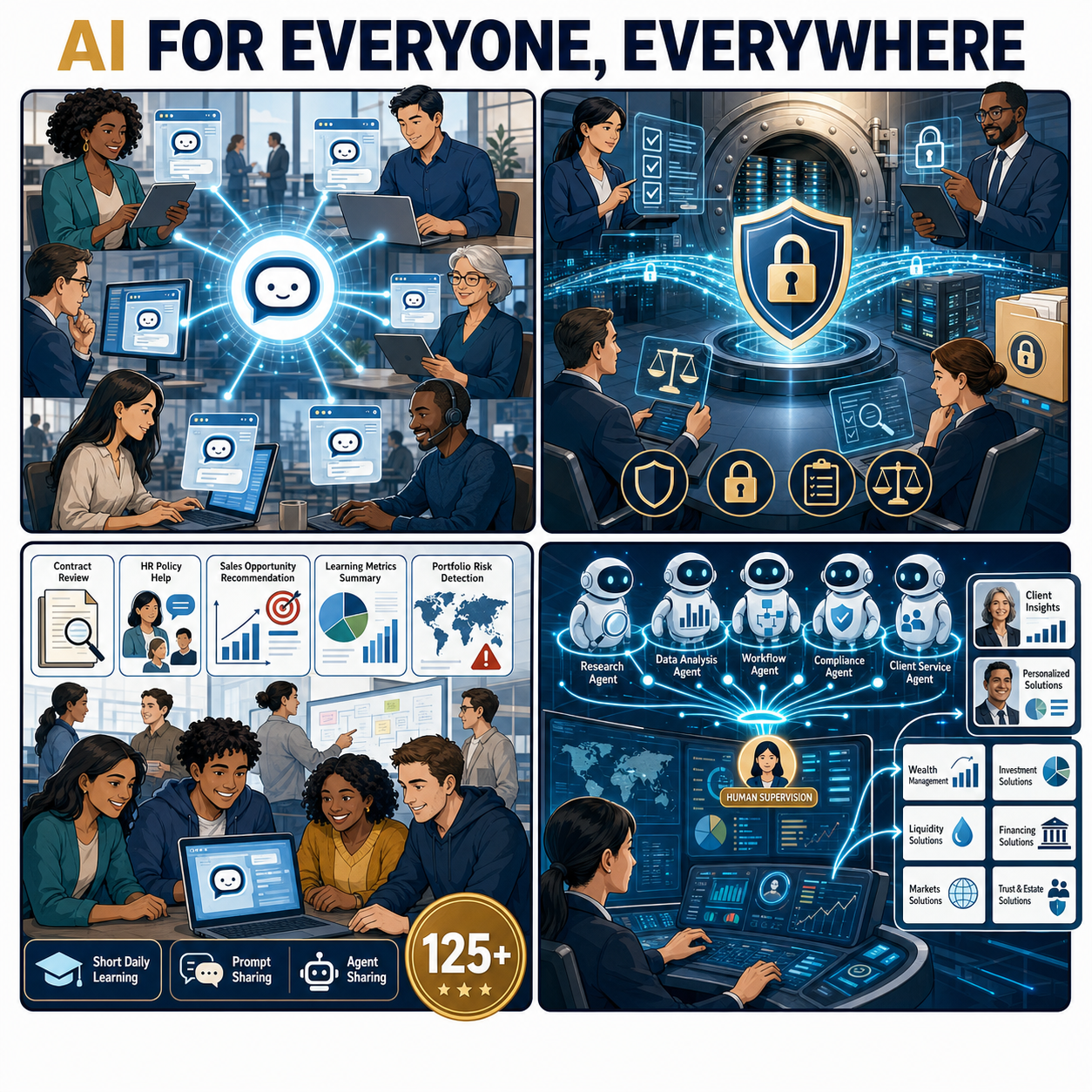 BNY builds “AI for everyone, everywhere” with OpenAI 내용을 설명하는 본문 이미지
