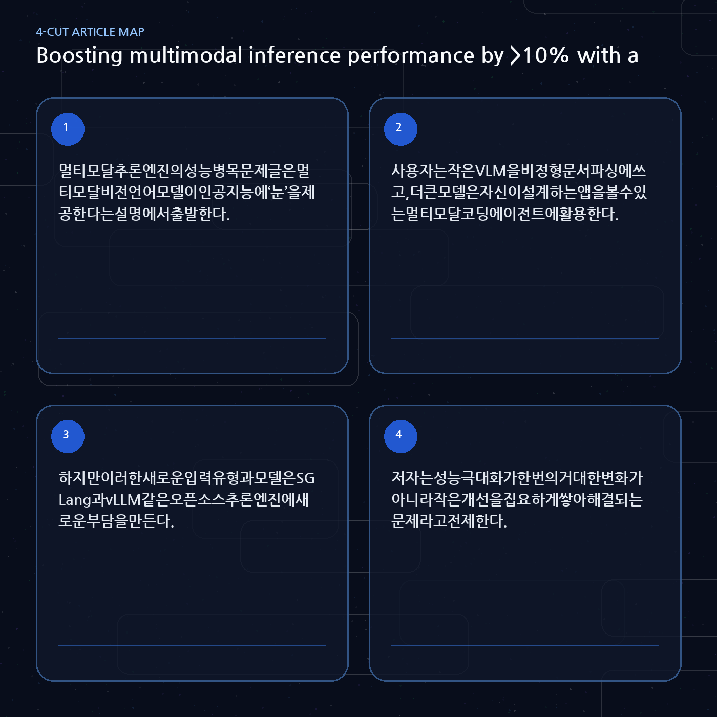 Boosting multimodal inference performance by >10% with a single Python dictionary 내용을 설명하는 본문 이미지