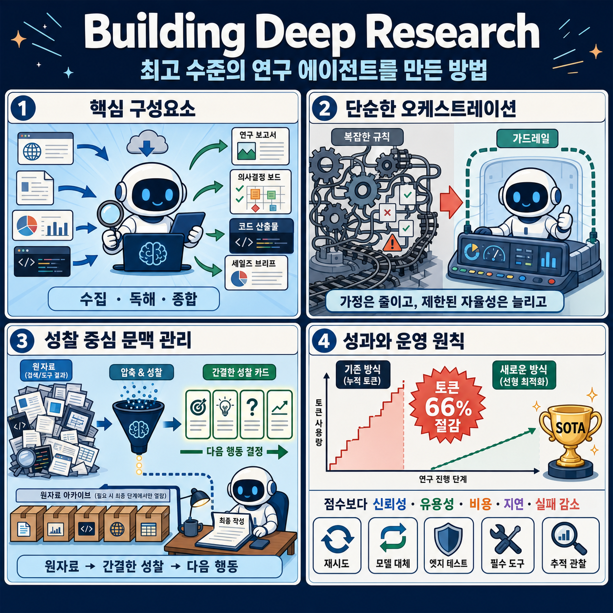 Building Deep Research: How we Achieved State of the Art 내용을 설명하는 본문 이미지