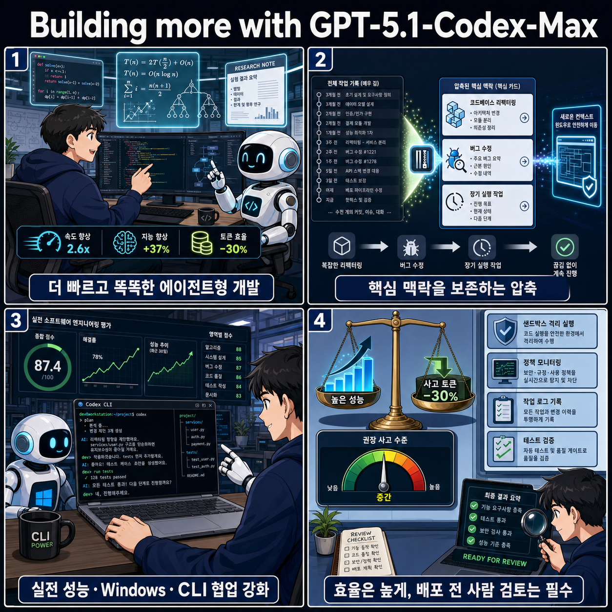 Building more with GPT-5.1-Codex-Max 내용을 설명하는 본문 이미지
