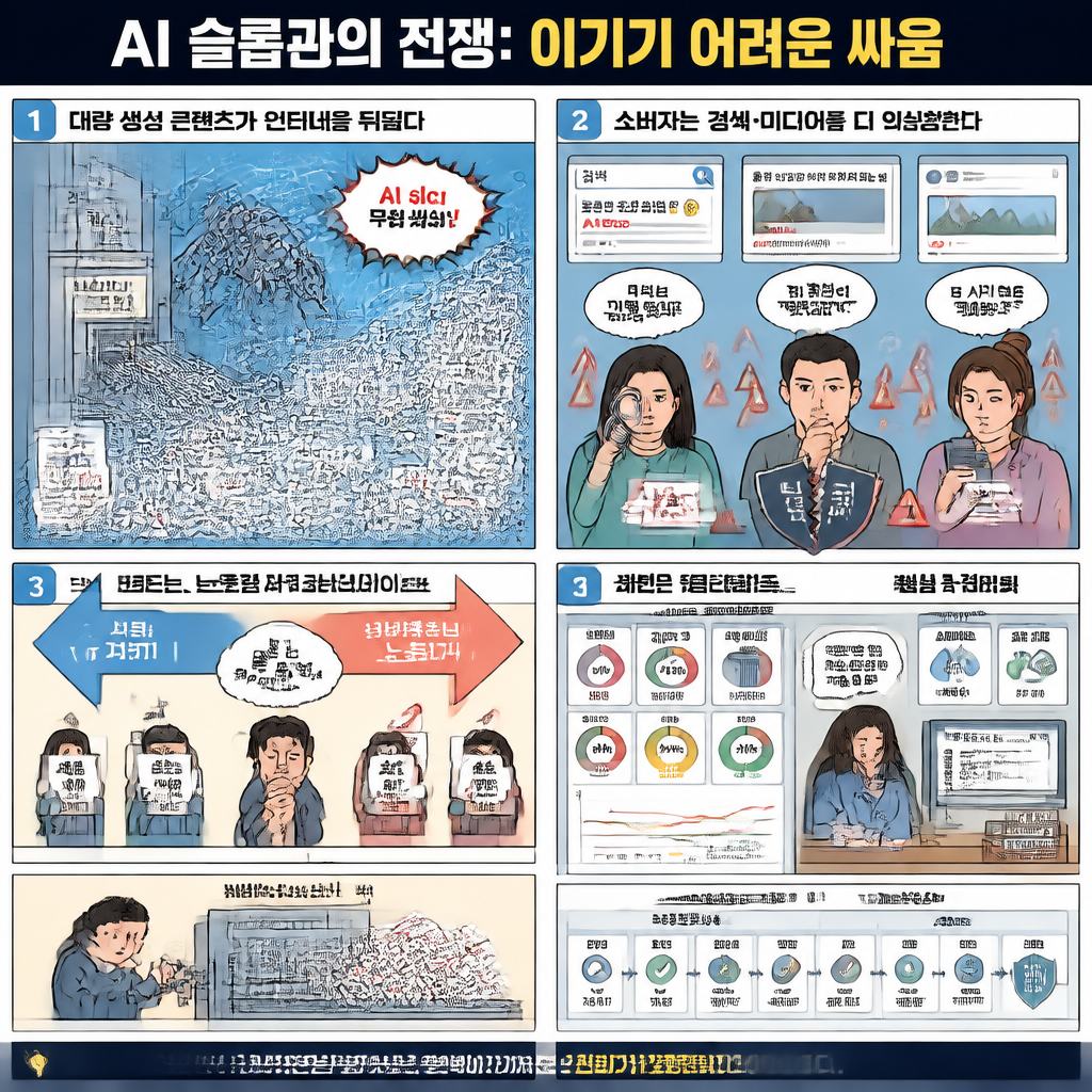 Businesses are declaring war on AI slop. They are fighting a losing battle 내용을 설명하는 본문 이미지