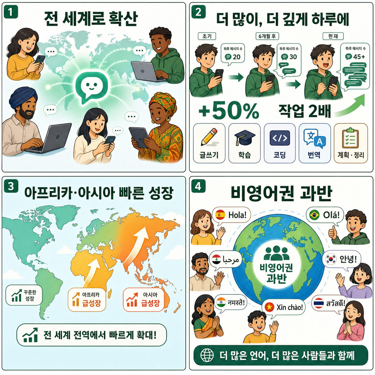 How ChatGPT adoption has expanded 내용을 설명하는 본문 이미지