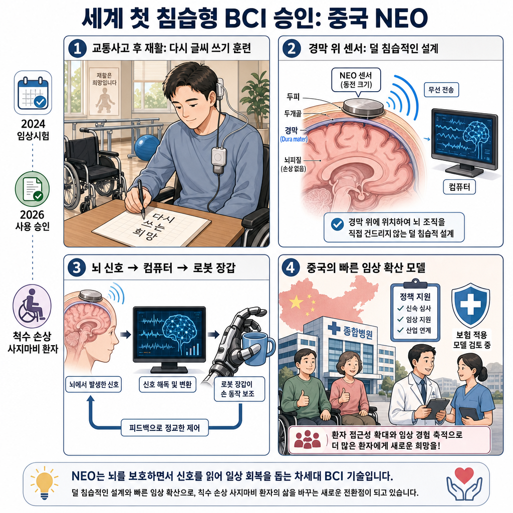 China has approved the world’s first invasive brain-computer chip—here’s what’s next 내용을 설명하는 본문 이미지