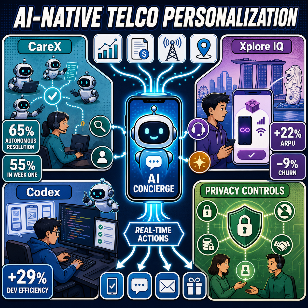 Circles powers telco personalization with OpenAI technology 내용을 설명하는 본문 이미지