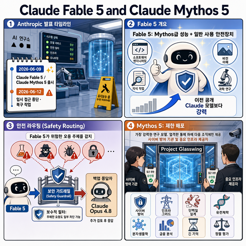 Claude Fable 5 and Claude Mythos 5 내용을 설명하는 본문 이미지