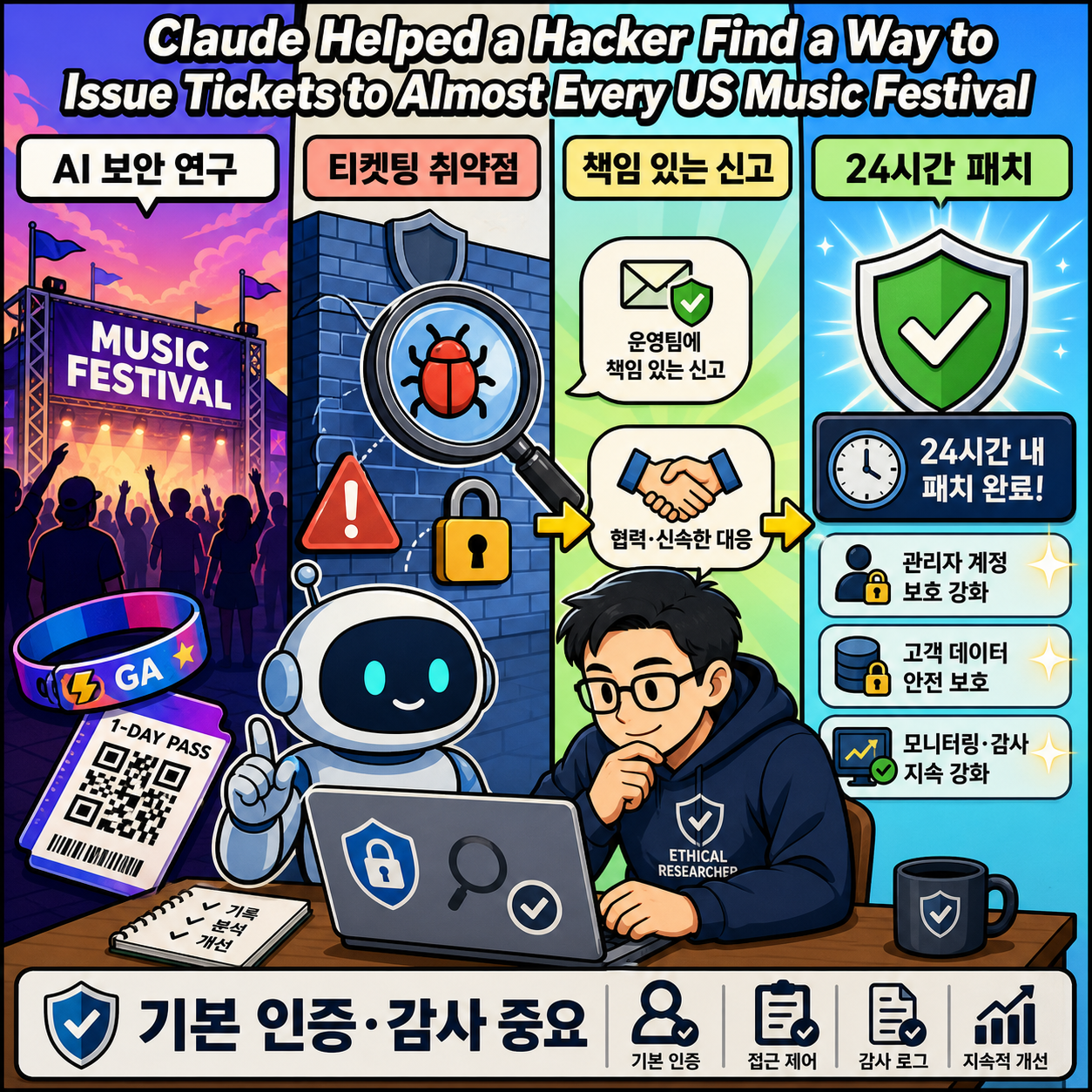 Claude Helped a Hacker Find a Way to Issue Tickets to Almost Every US Music Festival 내용을 설명하는 본문 이미지