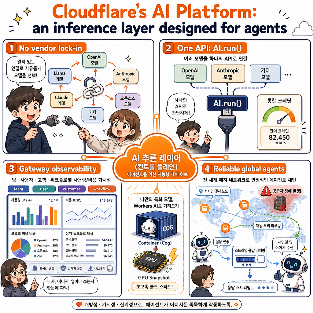 Cloudflare’s AI Platform: an inference layer designed for agents 내용을 설명하는 본문 이미지