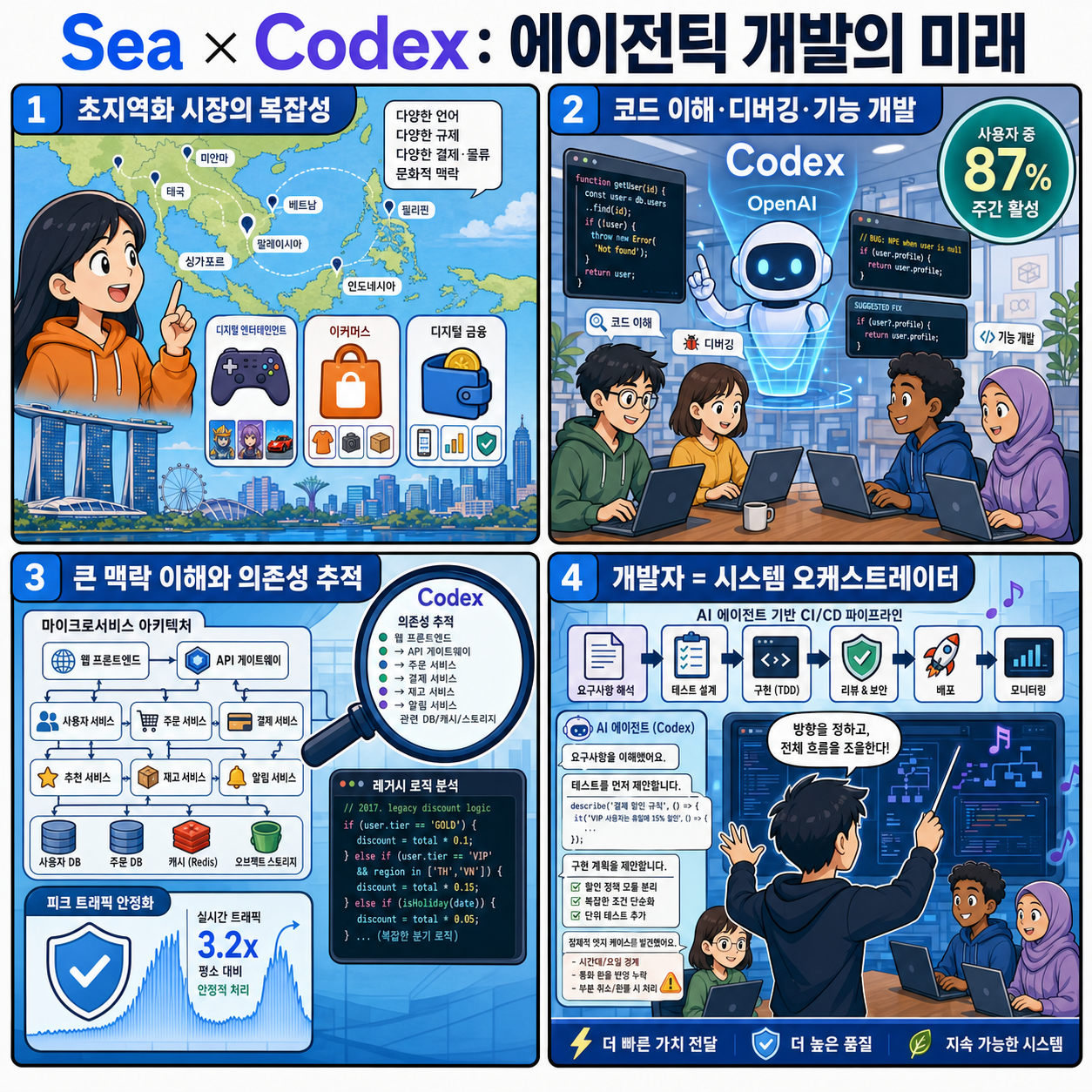Sea's View on the Future of Agentic Software Development with Codex 내용을 설명하는 본문 이미지