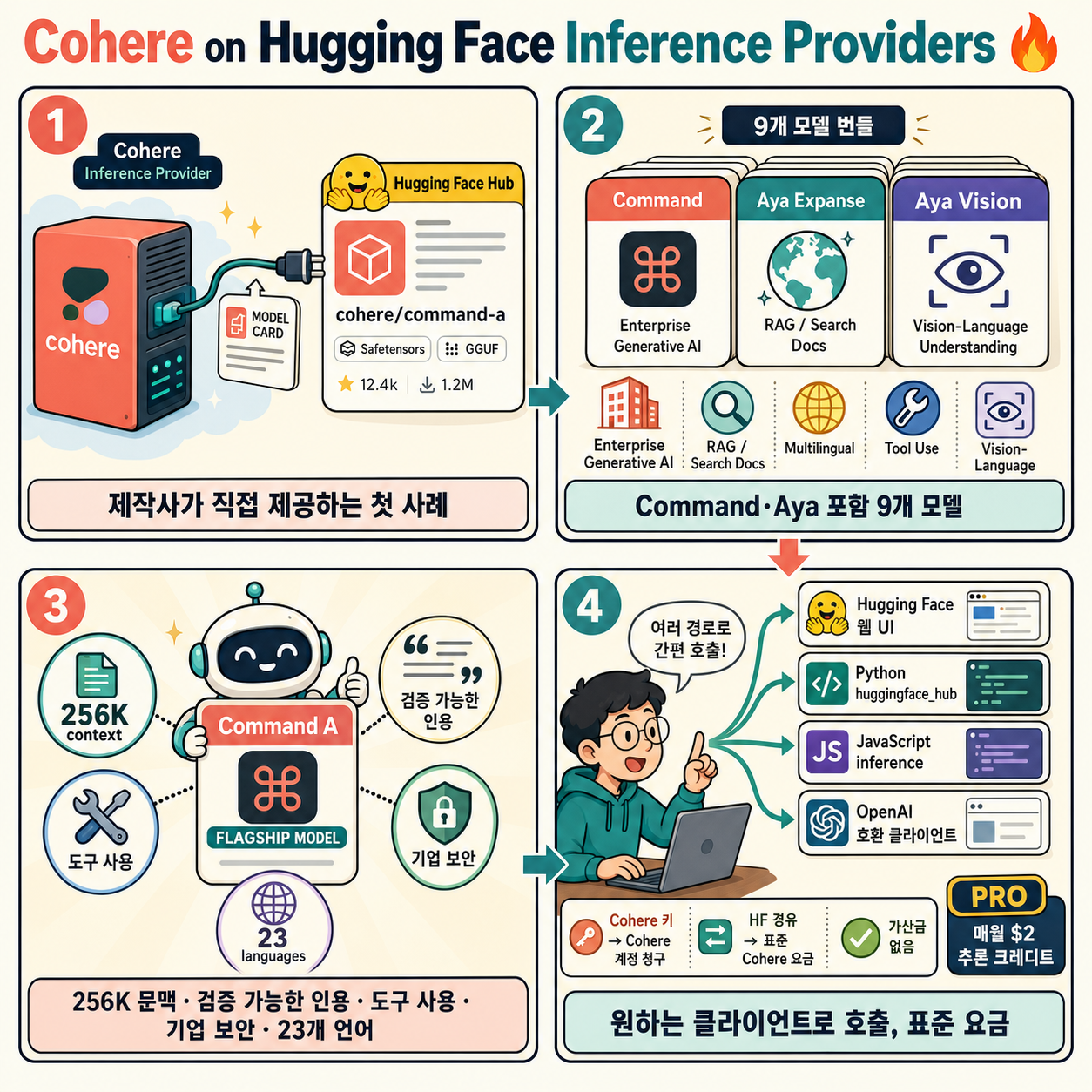 Cohere on Hugging Face Inference Providers 🔥 내용을 설명하는 본문 이미지