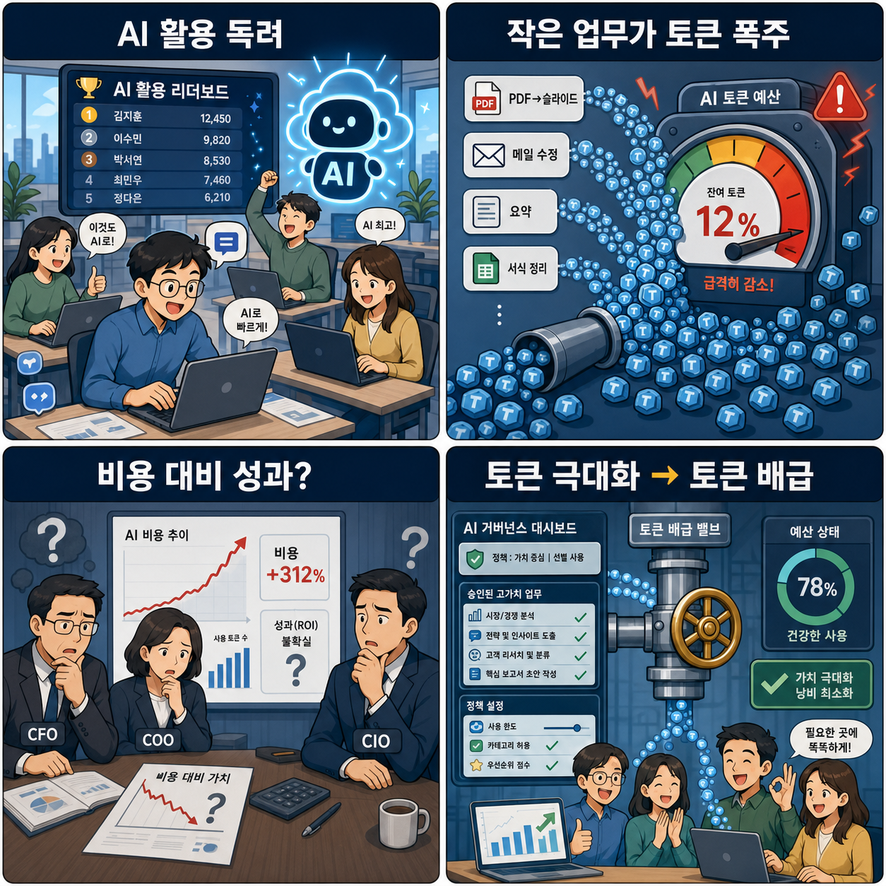 Companies are scrambling to stop employees from maxing out AI budgets with small tasks 내용을 설명하는 본문 이미지