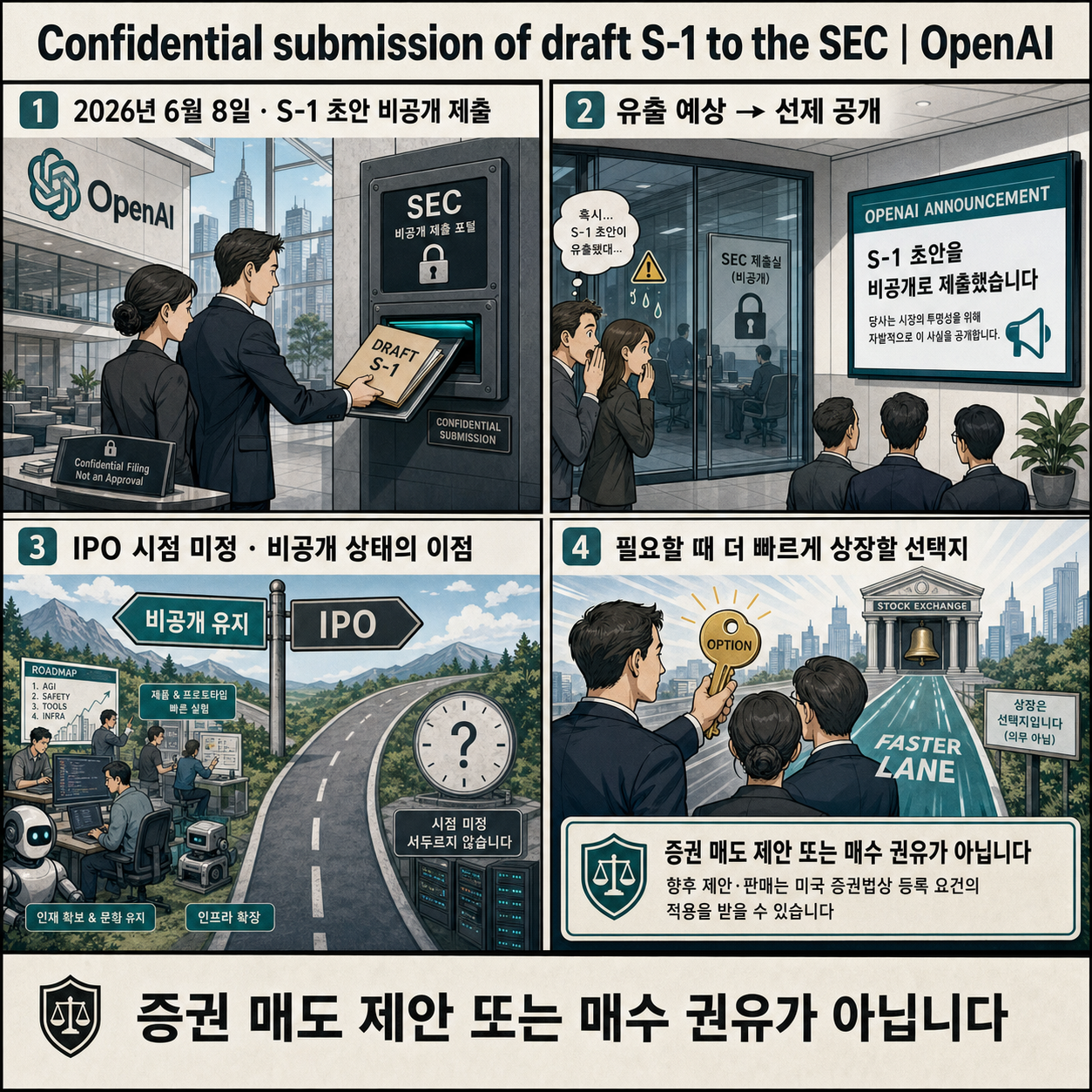 Confidential submission of draft S-1 to the SEC 내용을 설명하는 본문 이미지