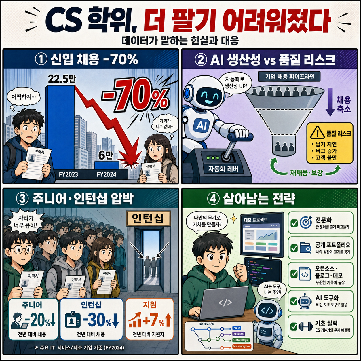 Your CS Degree Just Got Harder to Sell. Here’s What the Data Actually Says (And What to Do About It) 내용을 설명하는 본문 이미지