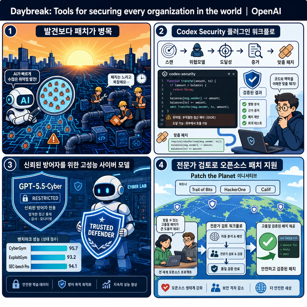 Daybreak: Tools for securing every organization in the world 내용을 설명하는 본문 이미지