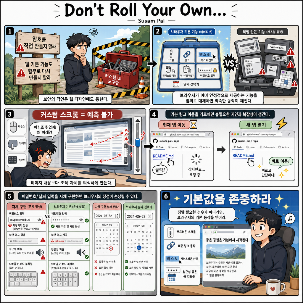 Don't Roll Your Own... - Susam Pal 내용을 설명하는 본문 이미지