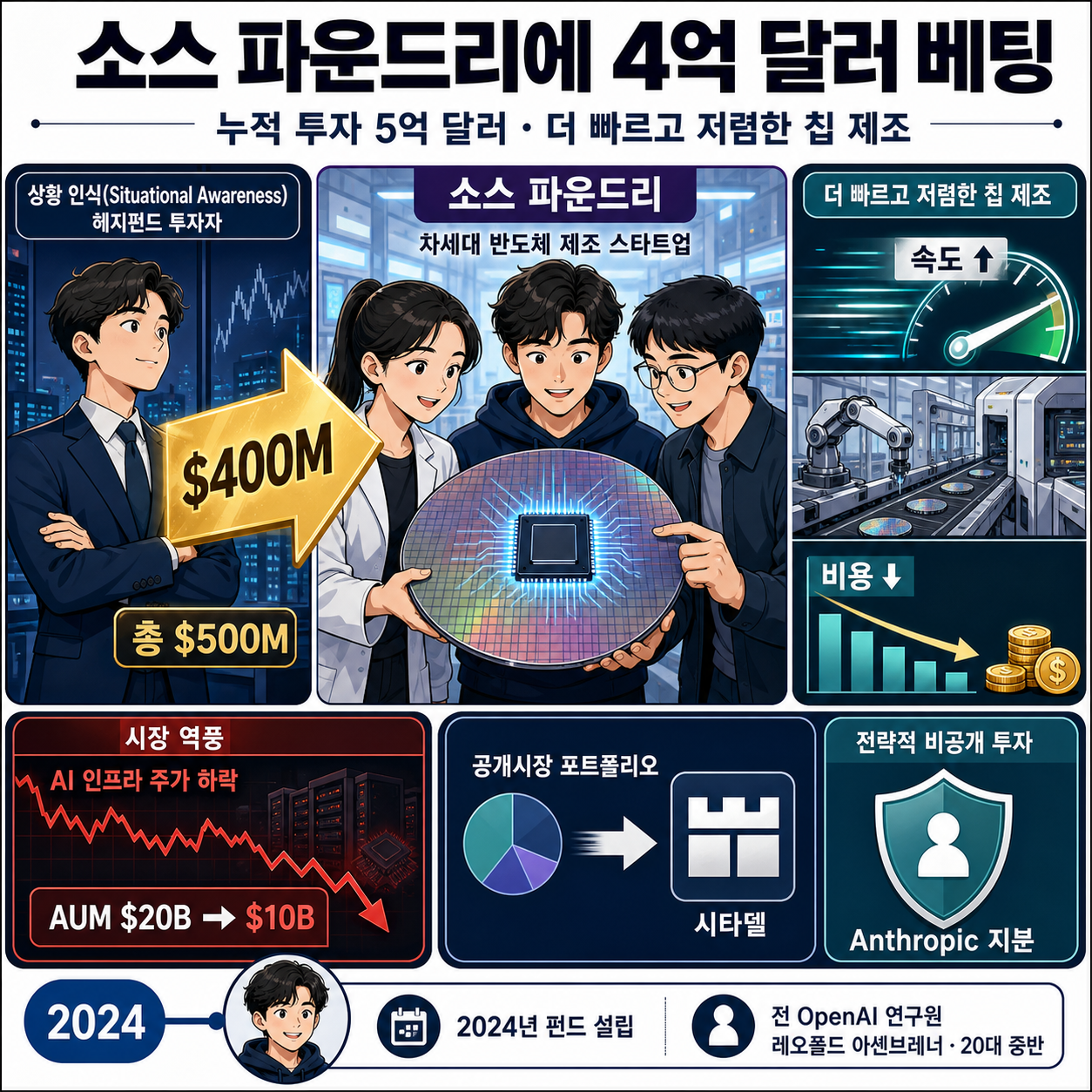 Embattled hedge fund Situational Awareness invests $400M in chip startup Source Foundry 내용을 설명하는 본문 이미지