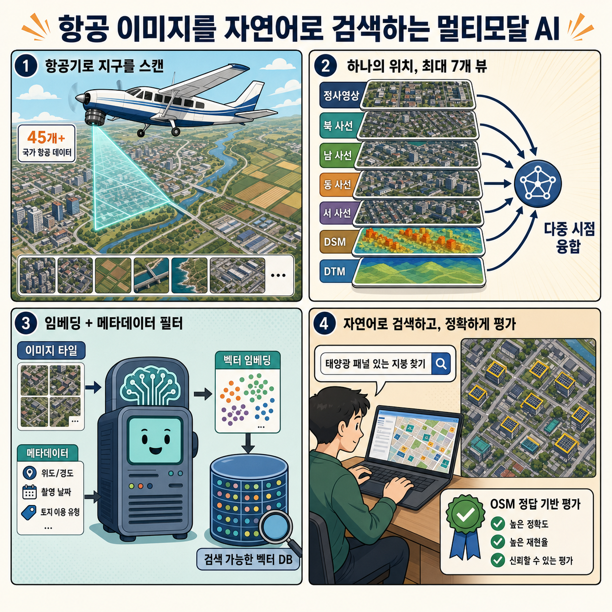 Embed the world: Multimodal AI for searchable aerial imagery at scale 내용을 설명하는 본문 이미지