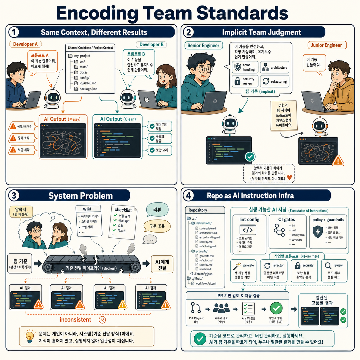 Encoding Team Standards 내용을 설명하는 본문 이미지