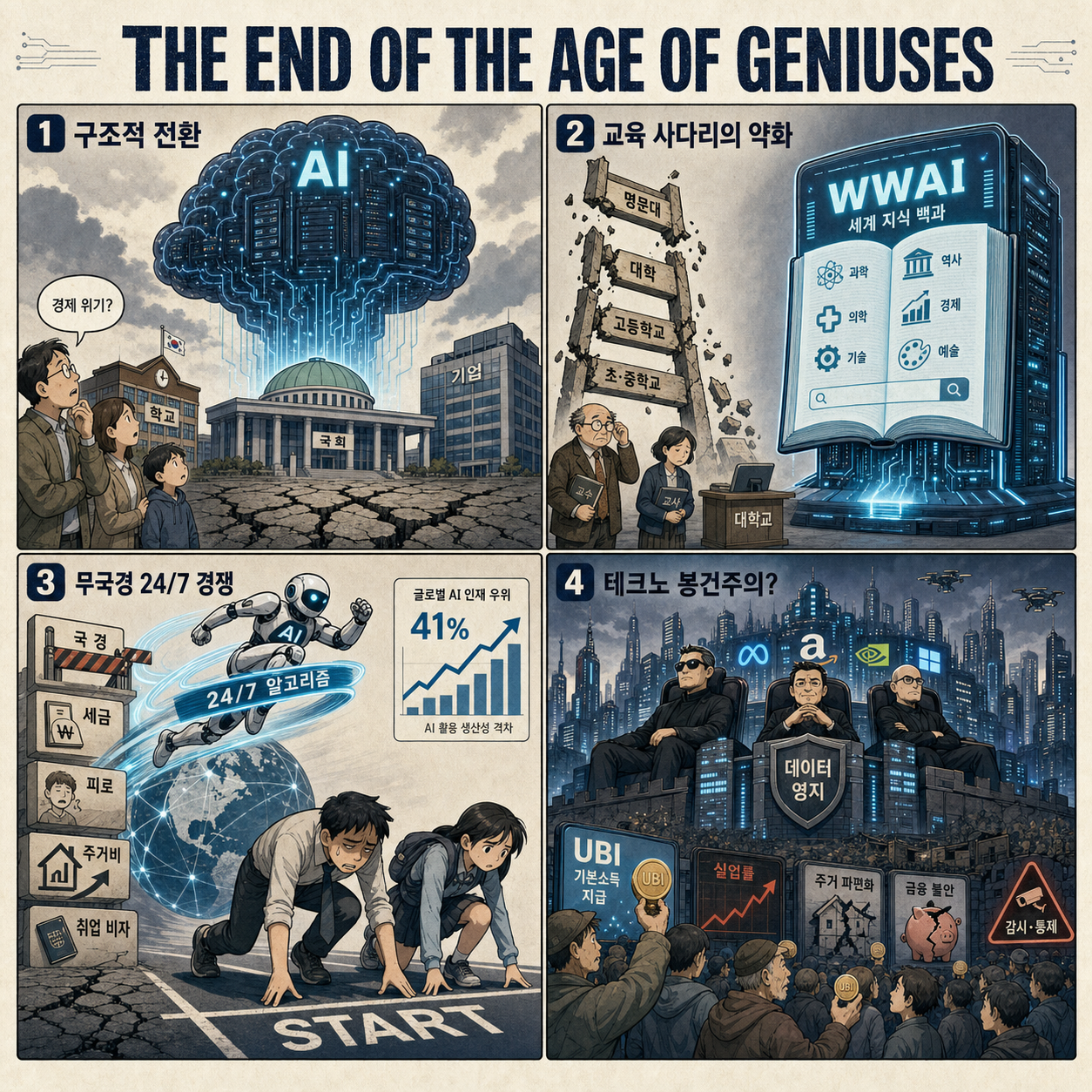 THE END OF THE AGE OF GENIUSES. Part 1 내용을 설명하는 본문 이미지
