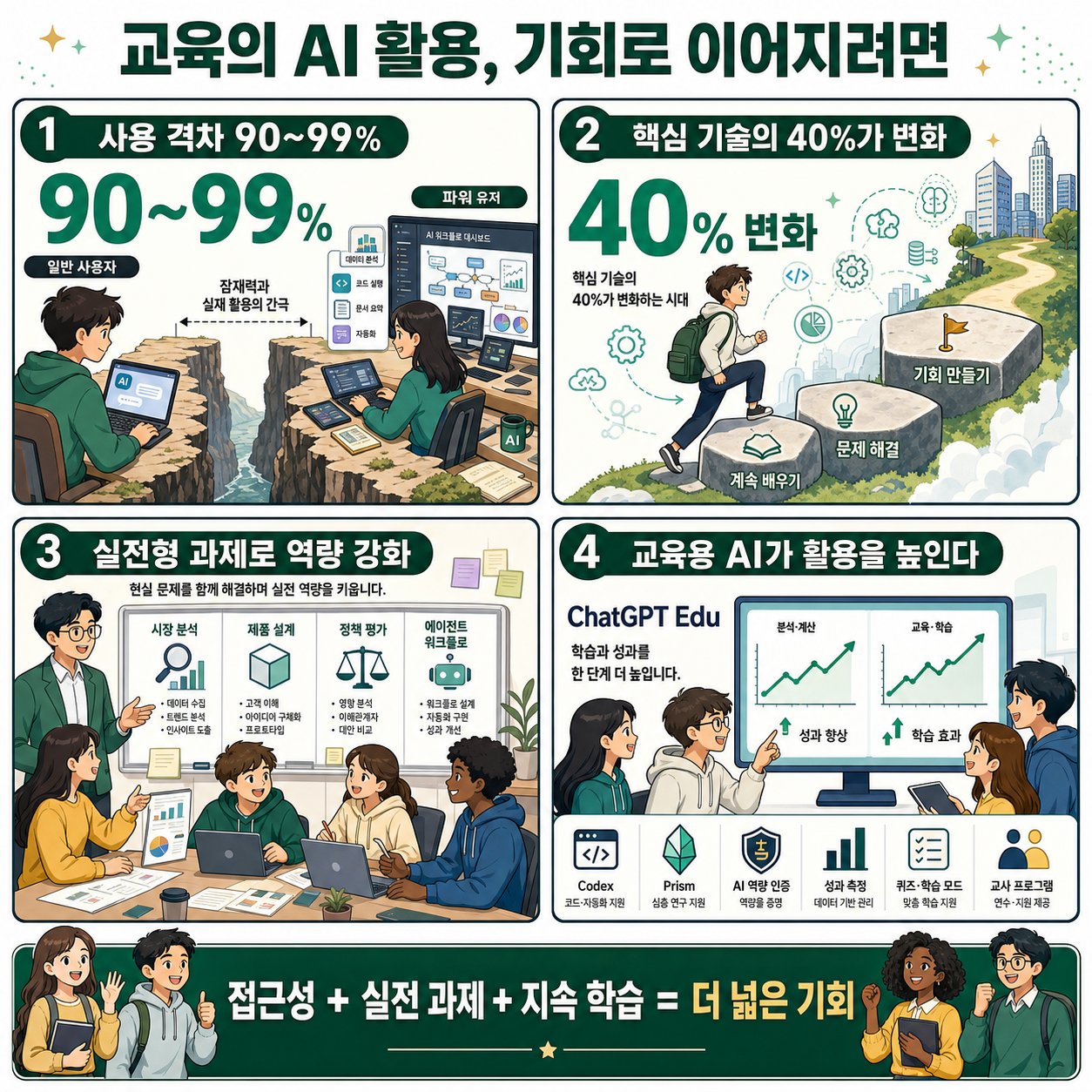 Ensuring AI use in education leads to opportunity 내용을 설명하는 본문 이미지