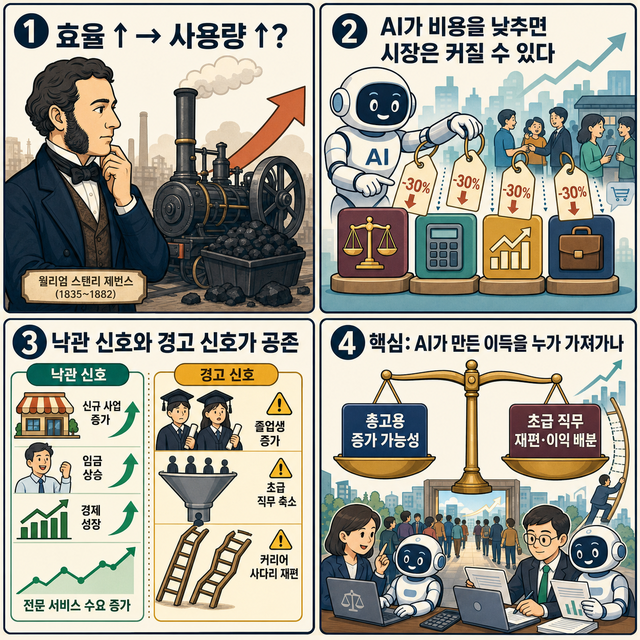 A 160-year-old paradox explains why AI will create more lawyers and accountants—not fewer, top economist says 내용을 설명하는 본문 이미지