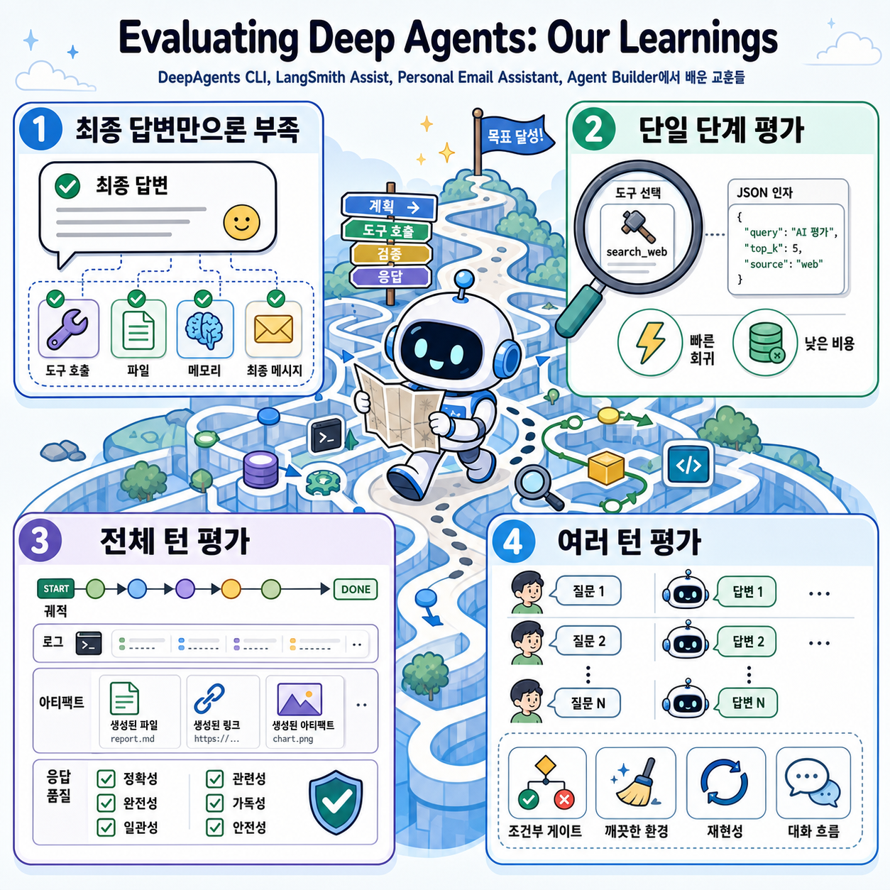 Evaluating Deep Agents: Our Learnings 내용을 설명하는 본문 이미지