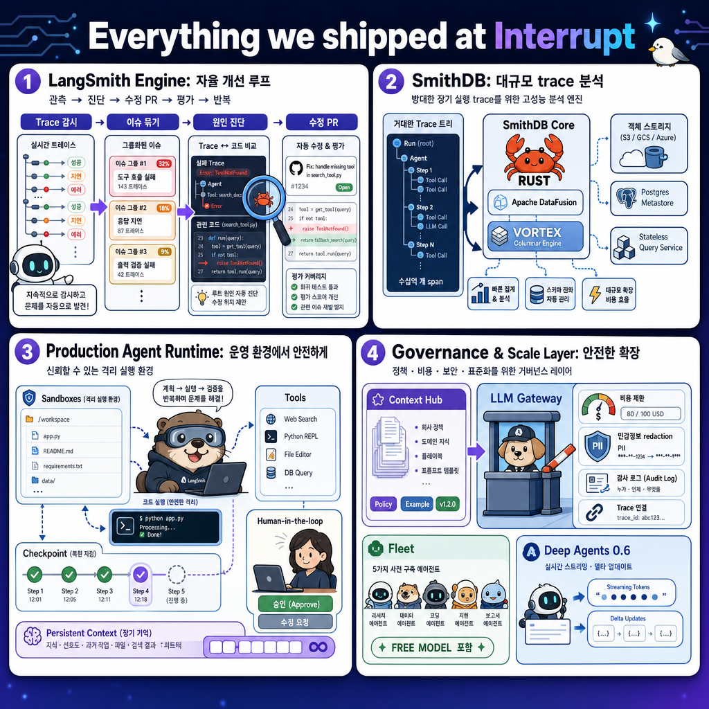 Everything we shipped at Interrupt 내용을 설명하는 본문 이미지