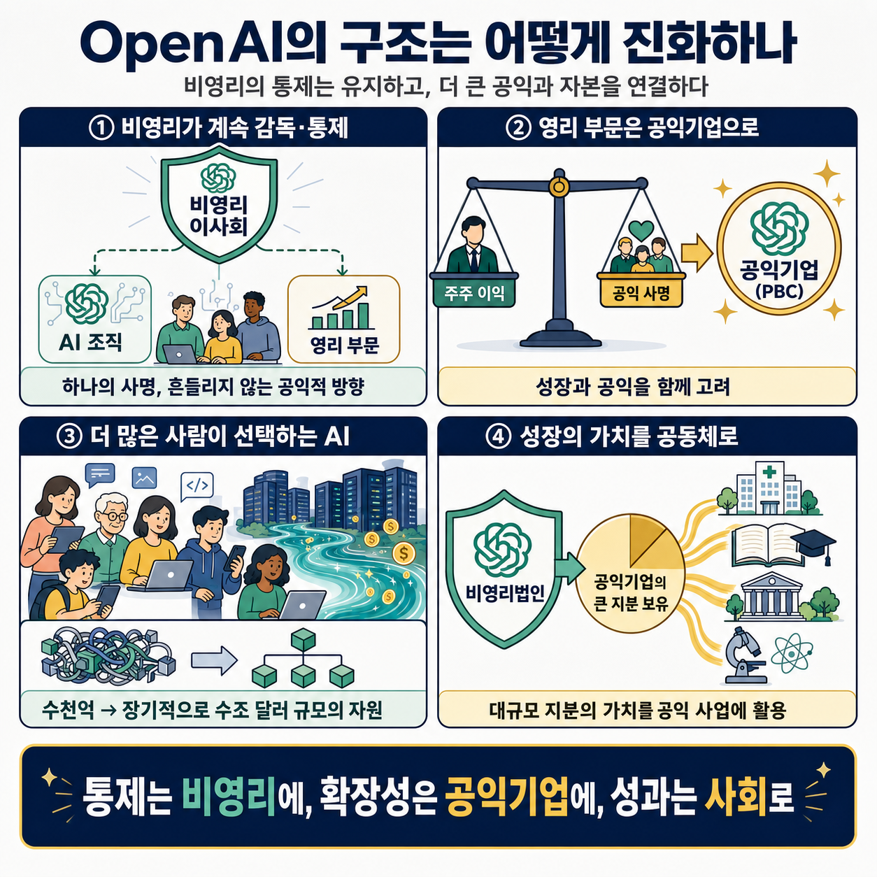 Evolving OpenAI’s structure 내용을 설명하는 본문 이미지