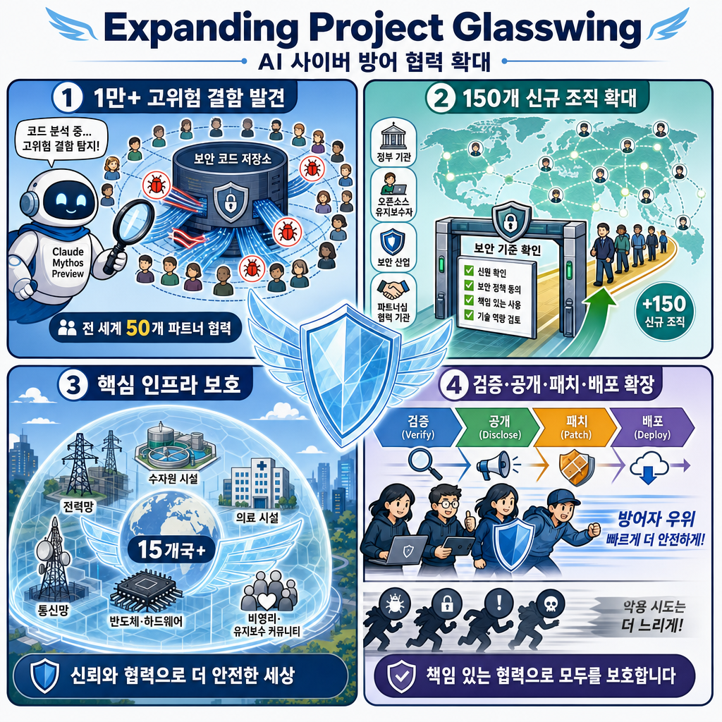 Expanding Project Glasswing 내용을 설명하는 본문 이미지
